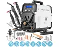Produktbild: STAHLWERK Inverterschweißgerät Kombi-Schweißgerät CTM-416 Puls Pro 6-in-1 Schutzgas, 20 - 160 A, Packung}, 21-tlg., Einzelgerät, Schweißgerät, Inverter mit 160A, synergischem Drahtvorschub