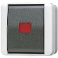 Produktbild: JUNG AP-Kontrollschalter mit roter Kalotte 806KOW, 250 V