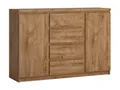Produktbild: Kommode Fribo 135,4x92,9x40 cm 4 Schubladen 2 Türen Wohnzimmer Eiche Ribbeck
