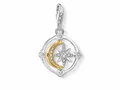 Produktbild: Thomas Sabo Charm-Anhänger 1815-414-7 - Mond - Stern Kompass - Sterling Silber - vergoldet Gelbgold - Zirkonia - mehrfarbig