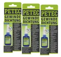 Produktbild: 3x PETEC Gewinde Dichtung universal blau 15g Gewindedichtmittel - 97216