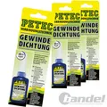 Produktbild: 3x 97216 PETEC GEWINDEDICHTUNG 15 GRAMM BLAU DVGW GEPRÜFT DICHTSTOFF DICHTUNG
