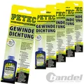 Produktbild: 5x 97216 PETEC GEWINDEDICHTUNG 15 GRAMM BLAU DVGW GEPRÜFT DICHTSTOFF DICHTUNG