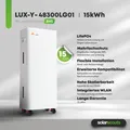 Produktbild: Felicity 15kWh 48V Speicher PV Solar Akku 51.2V 300Ah LiFePO4 LUX-Y-48300LG01