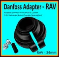 Produktbild: 2 x Adapter RAV - 34mm Danfoss auf Standard Thermostat M30x1,5mm Fritz DECT 301