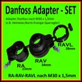 Produktbild: Adapter für Danfoss RA RAV RAVL auf Heizungsventilantrieb Thermostat M30x1,5 ⭐️