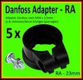 Produktbild: 🌞🔥 5 x Adapter RA 23mm Danfoss  auf M30x1,5mm Ventilantrieb Heizkörperthermost