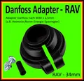 Produktbild: 2 x Adapter RAV - 34mm Danfoss auf Standard Thermostat M30x1,5mm Fritz DECT 301