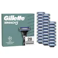 Produktbild: Gillette Mach3 Rasierklingen für Männer, 28 ORIGINAL Gillette Ersatzklingen, Klingen für Herren mit Gleitstreifen für ein sanftes Gleiten und Klingenbeschichtung