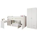 Produktbild: Jugendzimmer, Weiß, Holzwerkstoff, 120x200x80 cm, Kinder- & Jugendzimmer, Jugendmöbel, Komplette Kinder- & Jugendzimmer