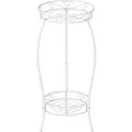 Produktbild: Bomclap Pflanzenständer Metall, 69 cm Blumenständer Pflanzenständer, 2-stufige Blumentopf Ständer Blumentopfhalter für Drinnen & Draußen (Weiß)