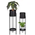 Produktbild: bremermann Blumenhocker Blumenhocker 2er-Set, Metall-Blumenständer, Blumensäule schwarz