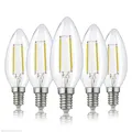 Produktbild: LED Lampen E14 warmweiß 5 Stück Klare LED Glühbirne kerzenform als Ersatz für...