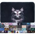 Produktbild: Sanilo Badteppich, viele schöne Badematten zur Auswahl, Badvorleger sehr weich und rutschfest, waschbar und schnelltrocknend (Cool Cat, 50 x 80 cm)