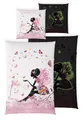 Produktbild: Carpe Sonno Kinderbettwäsche 135 x 200 Mädchen Leuchtende Bettwäsche Kinder Rosa Fee Schmetterlinge, Renforcé, 2 teilig, GLOW IN THE DARK Bettbezug 135x200 - OEKO-TEX, 100% Baumwolle