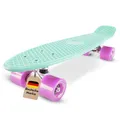 Produktbild: BIKESTAR Vintage Retro Cruiser Skateboard 60mm für Kinder und Erwachsene auch Anfänger ab ca. 6-8 Jahre | Mint & Lila