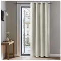 Produktbild: Deconovo Verdunkelungsvorhang Blickdichter Vorhang mit Ösen Gardinen Wohnzimmer 1 Stück, Verdunkelung Lärmschutz Thermogardine Dicke Vorhänge Kälteschutz beige 132 cm x 183 cm