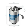 Produktbild: UFI Kraftstofffilter Spritfilter Kraftstoffilter 24.018.01