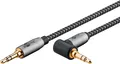 Produktbild: goobay 3,5 mm Klinke Klinkenkabel 0,5 m silber, schwarz, 1 St. 65277
