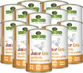 Produktbild: 12 x 410 g - Schecker Nassfutter - Hundemenü - Junior Ente mit Kürbis, Haferflocken und Vollei