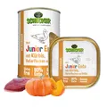 Produktbild: Schecker Nassfutter - Junior Ente mit Kürbis, Haferflocken - Welpe -  12  x 410g