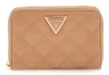 Produktbild: GUESS Giully Zip Around Wallet M Geldbörse Beige hellbraun Neu