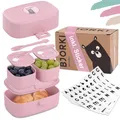 Produktbild: ® Bento Box für Kinder inkl. BONUS Namensticker - Auslaufsichere Lunchbox mit...