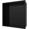 Produktbild: Wandnische Edelstahl schwarz matt rostfrei 305x305x100mm - Aloni