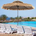 Produktbild: GOPLUS Ø 285 cm Strohschirm, Hawaii Sonnenschirm mit Doppeldach & Handkurbel für Draußen, 0-30° Neigbarer Strandschirm mit 8 Stahlrippen für Terrasse, Strand, Innenhof & Pool