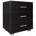 Produktbild: Mid.you Nachtschrank Skyport Nina, Schwarz, Metall, 3 Schubladen, 45x54x34 cm, Schlafzimmer, Nachttische