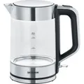 Produktbild: Glas-Wasserkocher WK 3420 edelstahl (gebürstet)/schwarz, 1,7 Liter