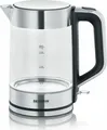 Produktbild: SEVERIN Wasserkocher WK 3420 | Glas-Edelstahl | 1,7L | 2200W | BPA-frei | Kalkfilter | 360° kabellos | schwarz