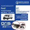 Produktbild: Für FORD Transit Custom Typ V362 06.2016-12.2023 AHK starr +13pol sp. E-Satz EBA