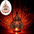 Produktbild: Marrakesch Lampe und Laterne in einem aus Metall 30 cm groß | Tischlampe Windlicht Lamisa Kupfer als Orientalische Dekoration