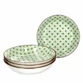 Produktbild: Lime Rio 4-tlg. Suppenteller Grünes Dekor Ø 20 cm Soup bowl Porzellan Ritzenhoff