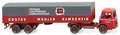 Produktbild: WIKING - MAN 4x2 mit Planenauflieger 2 Achsen MÄULER - 1/87 - WIK051502