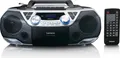 Produktbild: Lenco SCD-720SI - Tragbare XXL Boombox mit DAB+ / FM-Radio, Bluetooth®, CD-, USB- und Kasetten-Spieler - Silber