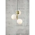 Produktbild: Pendelleuchte LILLY, E14, IP20, Glas opalweiß, Messing