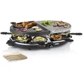 Produktbild: PRINCESS Raclette, 8 Raclettepfännchen, 1200 W, Gerät 2-8 Personen ovaler Tischgrill Grill & Steinplatte Steingrill schwarz