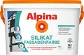 Produktbild: Alpina Silikat Fassadenfarbe – weiß – für hochwertige Anstriche auf mineralischen Untergründen – ergiebig, geruchsarm & wetterbeständig – 2,5 Liter