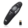 Produktbild: August LP205 Wireless Presenter schnurloser Powerpoint Presenter Remote PPT Diashow bis zu 15m, Fernbedienung mit Highlighter Etui und Shortcuts- für Windows/Mac/Linux -umweltfreundliche Materialien