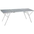 Produktbild: tectake Campingtisch, Silber, Metall, Baum/Pflanze/Natur, Rechteckig, 70x70.5x180 cm, Gartenmöbel, Gartentische, Beistelltische outdoor