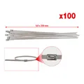 Produktbild: KS Tools Edelstahl Kabelbinder mit Kugelverschluss, 4,6x250mm, 100 Stück