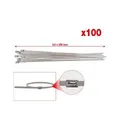 Produktbild: Edelstahl Kabelbinder mit Kugelverschluss, 4,6x250mm 100 Stück KS TOOLS 115.1592