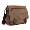 Produktbild: LOSMILE Umhängetasche Herren Schultertasche 16 Zoll Kuriertasche Canvas Laptop Tasche Messenger Bag für Arbeit und Schule. (Kaffee)