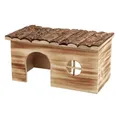 Produktbild: TRIXIE Nagerhaus Trixie Holzhaus Grete, geflammt mit 2 Eingängen Größe: Klein