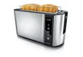 Produktbild: Arendo Toaster 4-Scheiben, Wärmeisoliertes Doppelwandgehäuse, Display Restzeitanzeige, 2 lange Schlitze, für 4 Scheiben, 1500 W, Langschlitz, Brötchenaufsatz, Brotscheibenzentrierung, Touchpanel