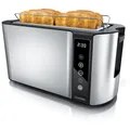 Produktbild: Arendo 4-Scheiben-Langschlitz-Toaster, Touch Panel, Display, silber