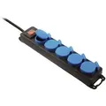 Produktbild: Profi-Steckdosenblock 5-fach, blau
