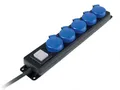 Produktbild: 5 fach Steckdosenleiste Stromverteiler Mehrfach Steckdose IP44 Schwabe 38609